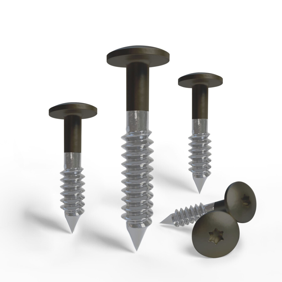 RVS Torx Schroef - Ombergrijs Ral 7022 4,8x25MM Doos à 100 stuks