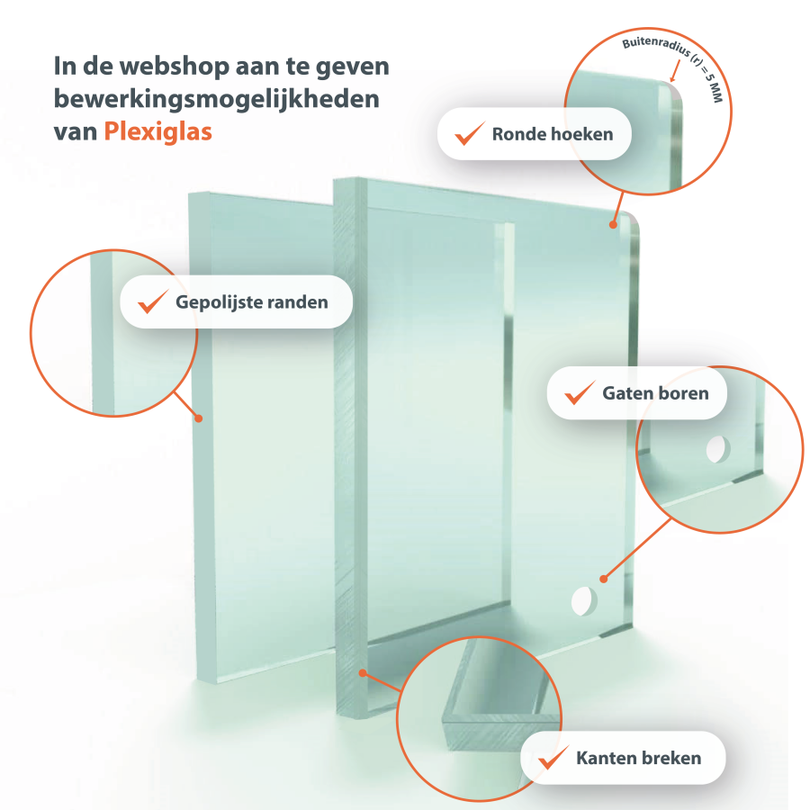 baan US dollar provincie PLEXIGLAS® Plaat Glasslook 1005 | Flexinplex.nl