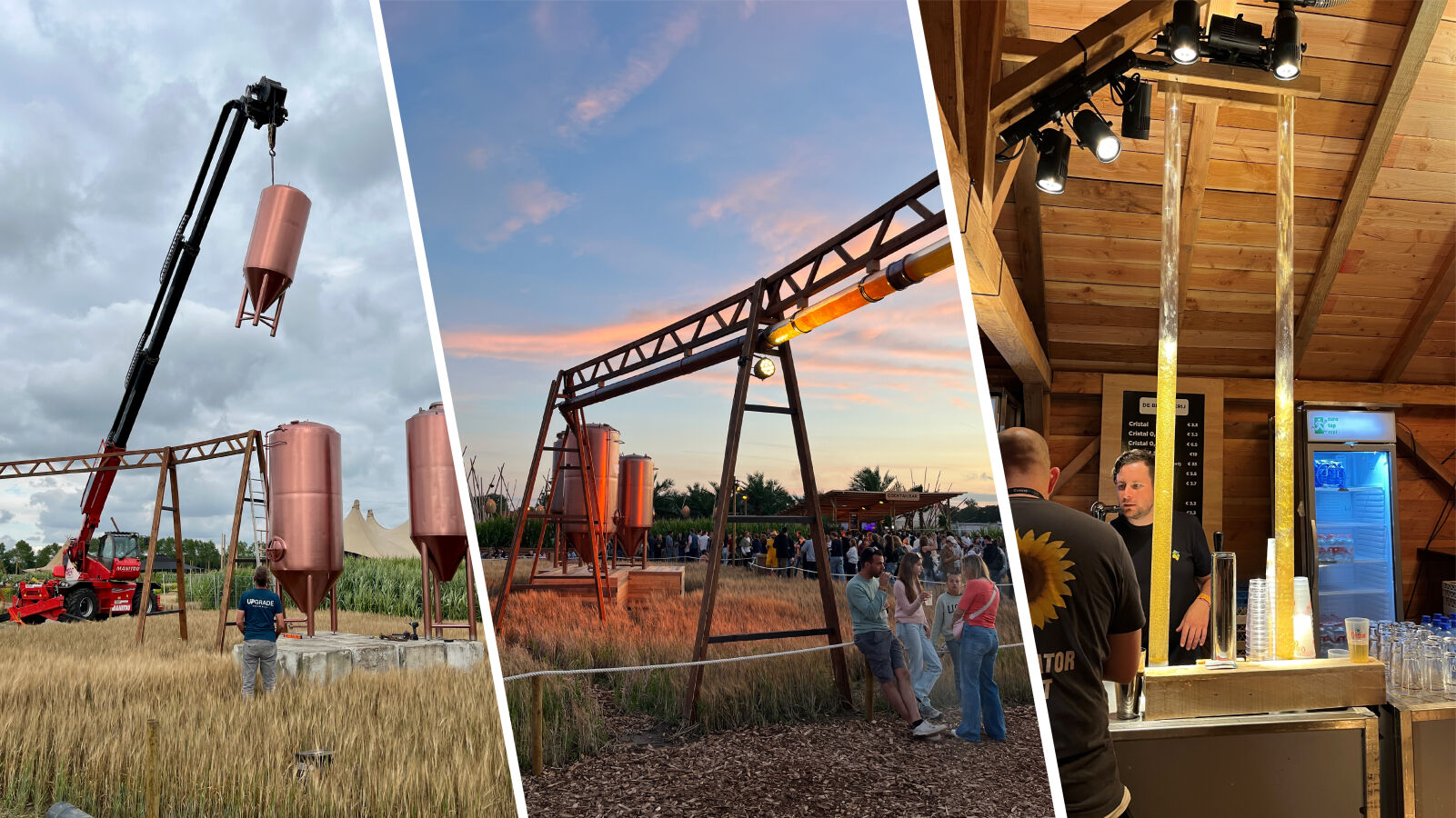 Kunststof op het Campo Solar Festival: polycarbonaat buizen laten bier stromen