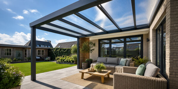 Verandadak van polycarbonaat of glas: welke keuze past bij jouw overkapping?